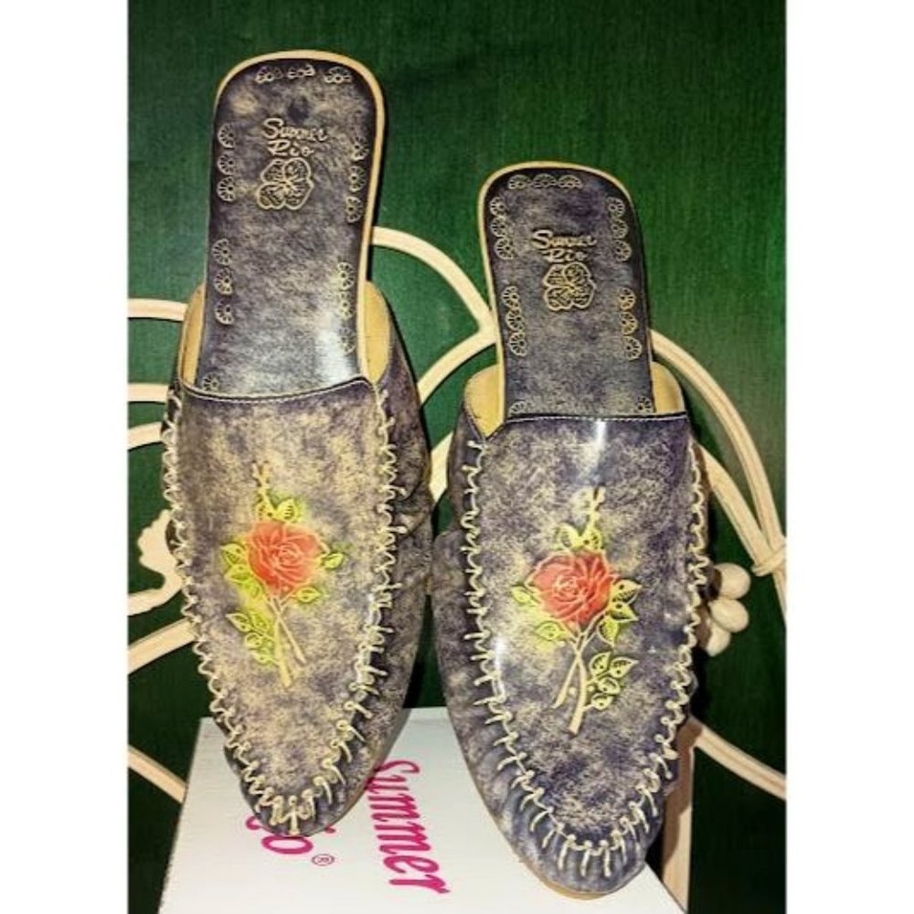 SUMMER RIO Black Mule shoe size 6.5 - Brand New in box!